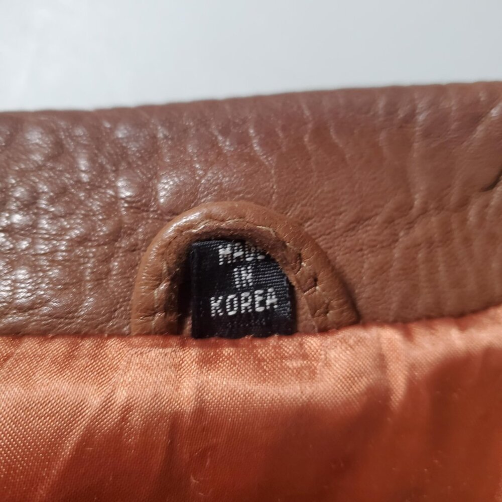 Brown Leather Blazer - Missing Label - image 3
